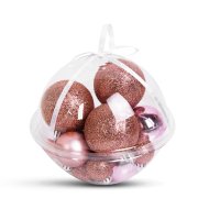 Sada ozdôb na vianočný strom - gule  - 3 - 6 cm - 16 ks / sada