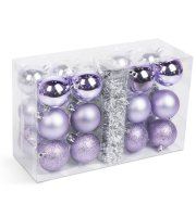 Sada ozdôb na vianočný strom - fialová - 26 ks / sada