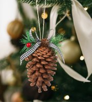 Sada vianočných šišiek - 11 x 7 cm - 2 druhy sád - 2 ks / balenie