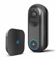 Sada smart Wi-Fi videovrátnika - s akumulátorom,12V - MicroSD, FHD, PIR - čierna