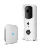 Sada smart Wi-Fi videovrátnika - s akumulátorom - MicroSD, FHD, PIR - biela