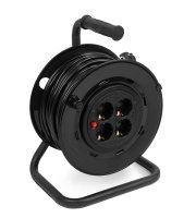 Káblový bubon s kovovým držiakom - 4x - 3x1,5 mm² - 25 m