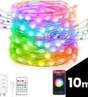 Smart sveteľná reťaz - USB - 66 RGB LED - 10 m - Bluetooth