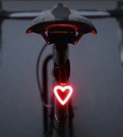 Bicyklové zadné svetlo, bicyklové svetlo, LED bicyklové svetlo Srdce