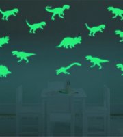 Svetelná nástenná dekorácia s dinosaurovým motívom (9 ks)