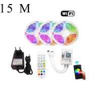 WIFI RGB LED set s diaľkovým ovládaním, 15 m