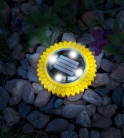 LED zapichovacia solárna lampa - žltá - studená biela LED - 11,5 x 2,3 cm