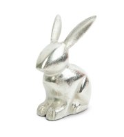 Veľkonočná dekorácia - hliníkový zajac - 16 x 10 cm 