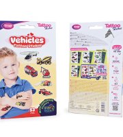 Sada tetovacích nálepok s autuami - 53 ks / balenie 