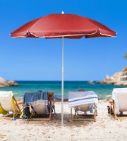 Veľký slnečník - 155 x 135 cm - červený