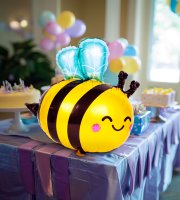 Balón z hliníkovej fólie - včielka - 65 x 81 cm