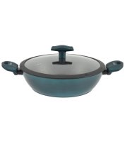 Sea Line nepriľnavá hliníková panvica na plátky so sklenenou pokrievkou 28 cm indukčná