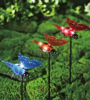 Solárna lampa - zapichovateľná / zavesiteľná - motýľ - viac druhov - 12 x 6 x 21,5 cm - 4 LED