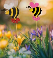 Zapichovacia dekorácia - včielka - 2 druhy - 33 cm