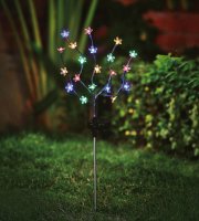 Zapichovací solárny kvet - 20 LED - 65 cm 