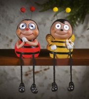 Solárne zvieracie figúrky s nohami - 2 druhy včielok - 2 biele LED - 10 x 8,5 x 26 cm