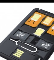 5 v 1 mini adaptér na konverziu SIM karty s čítačkou micro SD kariet