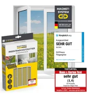 Easymaxx Sieťka proti komárom na okno montovateľná magnetická čierna 150 x 130 cm