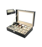 Skladací box na hodinky s 12 priehradkami – organizér na hodinky, úložný box, servisné náradie na hodinky, krabička na šperky