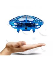 UFO drón lietajúca detská hračka – s LED svetlom, na batériu – 11 x 11 x 4 cm