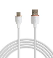 Dátový kábel - Type-C / USB-A - biely - 1 m - 2.4A - 12 W