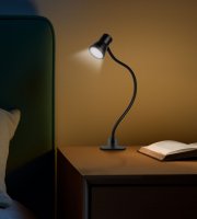 Flexibilná stolná lampa - s klipom - USB - nastaviteľný jas a farebná teplota LED - kov