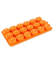 Halloweenská forma na ľad, silikónová - 18 ks tekvíc - 21 x 11 cm