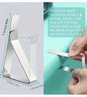 Nerezová oceľová spona na obrus, kovová upevňovacia svorka 6 ks