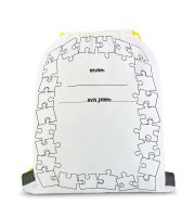 Vyfarbovateľný vak na prezúvky – so 4 fixkami – 33 x 27 cm