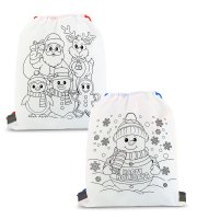 Vyfarbovateľný vak na prezúvky – so 4 fixkami – 33 x 27 cm – 2 druhy