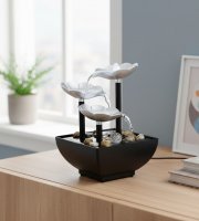 Plastová interiérová fontána – kvety – 15 x 15 x 20 cm