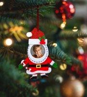 Vianočná dekorácia - filc - so zvončekom - na zavesenie - 13 x 17 cm - 3 druhy