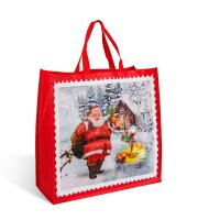 Vianočná darčeková taška – červená – 45 x 44 x 19 cm