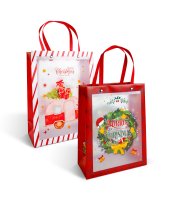 Vianočná darčeková taška - 24 x 19,5 x 9,5 cm - 2 druhy