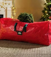Taška na uloženie umelého stromčeka - tkané PVC - červená - 165 x 38 x 76 cm