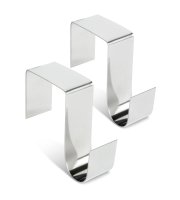 Držiak na veniec / dvernú dekoráciu - kov - 7 x 6,5 x 2 cm - 2 ks / balenie