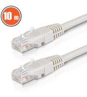 Patch kábel – UTP – CAT6 – CCA – 10 m – sivý