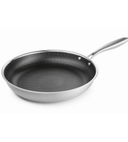 BRATMAXX Nerezová panvica s nepriľnavým povrchom 24 cm so vzorom včelieho plástu