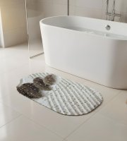 Protišmyková podložka Sivá s kamenným vzorom