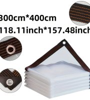 Jeden kus priehľadnej vodotesnej plachty