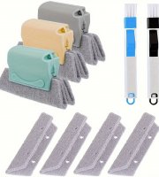9 kusov Súprava čistiacich kief na okná s 3 drážkami
