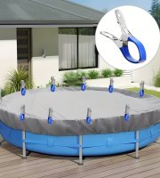 6 ks veľkokapacitná nerezová oceľová spona na zakrytie bazéna