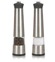 Soľ / korenie mlynček z nehrdzavejúcej ocele na batérie