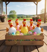 Textilná dekorácia - kuriatko - 23 cm - 5 druhov