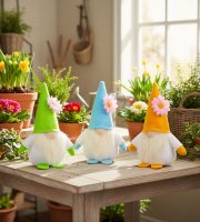 Textilná dekorácia - škriatok - 15 cm - 3 druhy