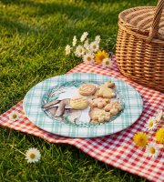 Veľkonočný tanier – kov – so zajačikom – 33 cm