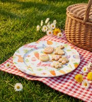 Veľkonočný tanier – kov – s mrkvou – 33 cm