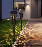 Zapichovacia solárna lampa – 1 teplá biela LED – 28,5 x 7 cm