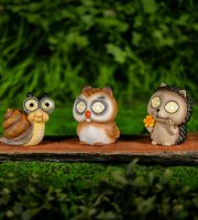 Solárne zvieracie figúrky – 3 druhy – 2 teplé biele LED – 10 cm