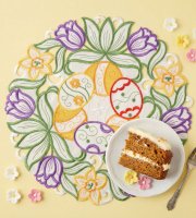 Veľkonočná vyšívaná podložka – Ø35 cm